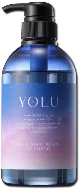 日本YOLU-夜間密集滋潤柔順多層次香氛精華修護洗髮精475ml/瓶-寧靜修護(紫), 1件, 475ml, 寧靜修護(紫)