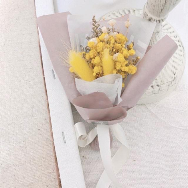 ONEDAY 滿天星迷你乾燥花束, D黃