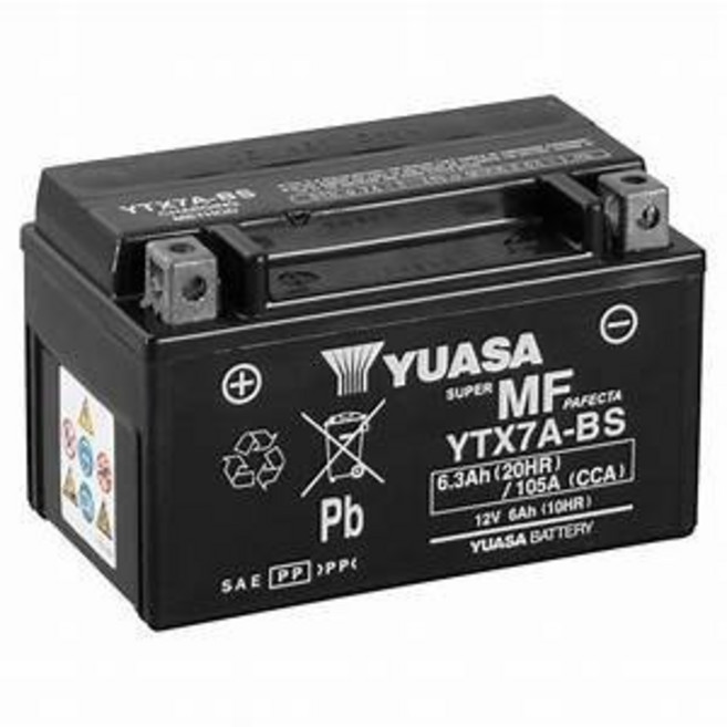 YUASA湯淺 機車電池電瓶, 1個, 7A電池-YTX7A-BS