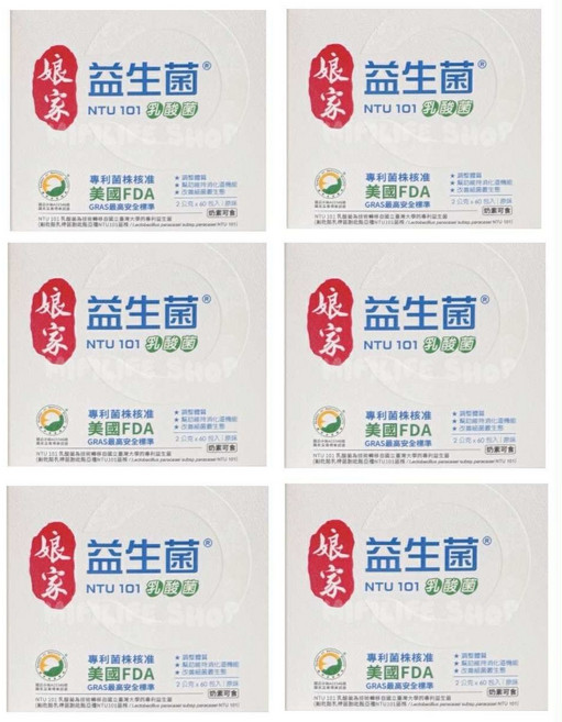 娘家 益生菌 NTU 101 乳酸菌, 1份, 6個, 1盒60包