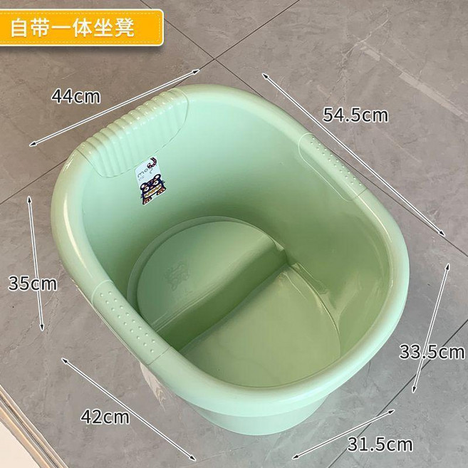 寶寶泡澡桶 兒童洗澡桶 嬰兒浴盆 浴桶 坐躺兩用 加深款 可坐家用 全身澡盆 帶排水口, 新款清綠色 0-4歲 可泡全身, 清綠色