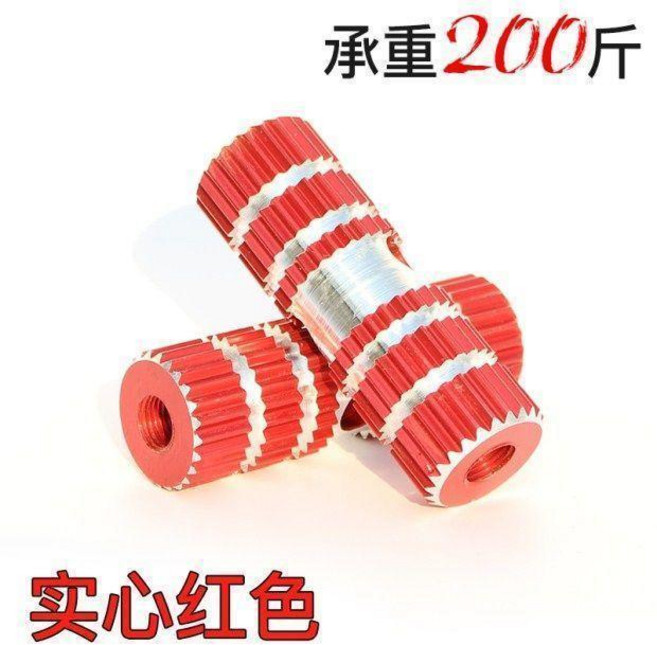 自行車後座腳踏板 承重200斤, 1個, 丨實心後腳踏紅色一對