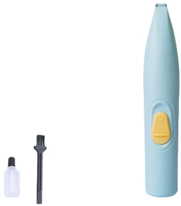 GUAZHOUMU 寵物剃腳毛器 電動靜音剃毛機 適用於貓狗, 1個, 升級藍色 - 電池款 精密刀頭 剃毛清爽