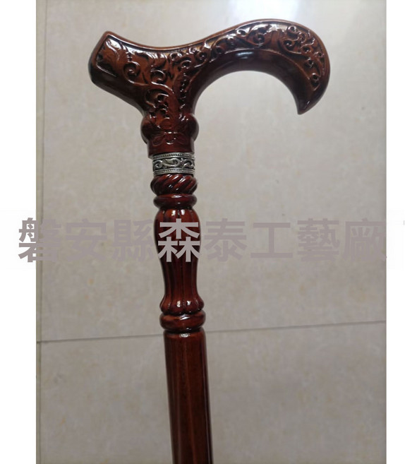 實木柺杖 紳士手杖 老年人櫸木雕刻老人手杖柺棍手杖, 1個, 3號款彎把雕刻:90-95cm