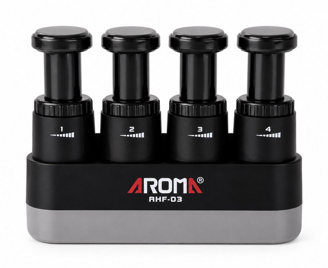 AROMA 手部握力器 4入組, 黑色, 1個