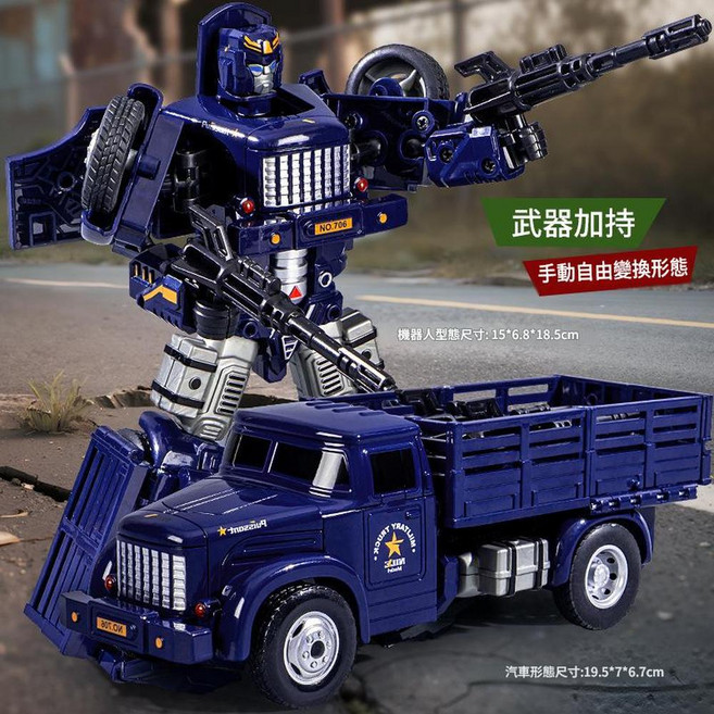 變形超跑警玩具, 706 - 73 藍色 慣性變形軍事戰車, 1個