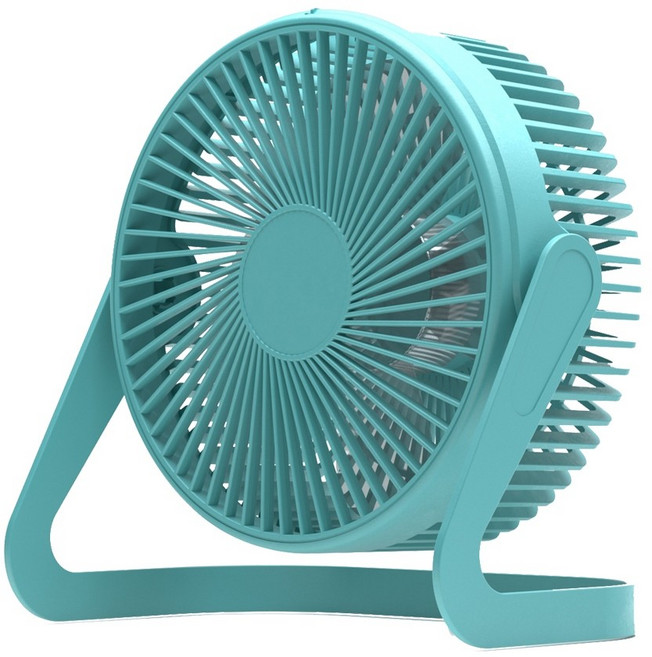 USB插電靜音風扇 360度旋轉 辦公室隨身迷你風扇 (6吋/8吋), 清新藍, 6吋