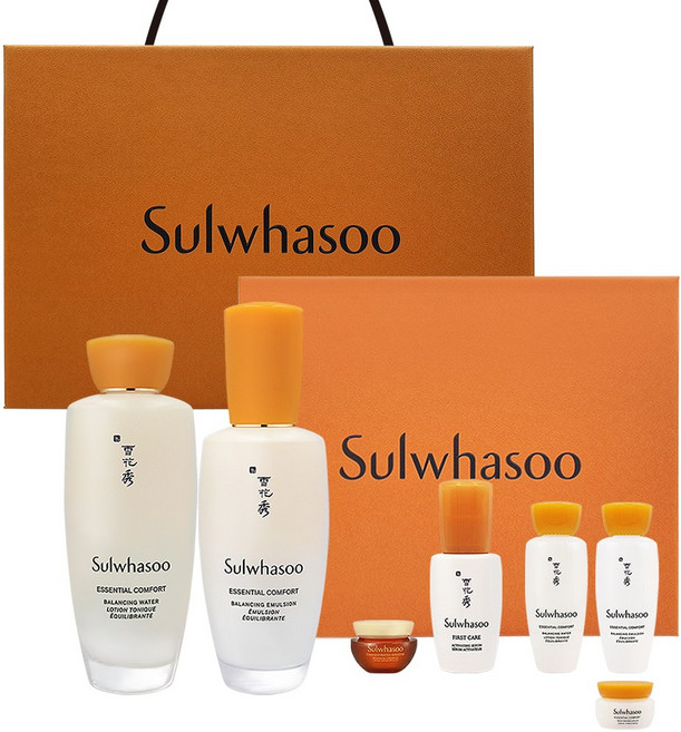 설화수 자음 2종 세트 쇼핑백 포함 (자음수150ml 자음유액125ml 자음수15ml 자음유액15ml 윤조에센스8ml 자음생크림5ml 수분크림5ml), 1세트