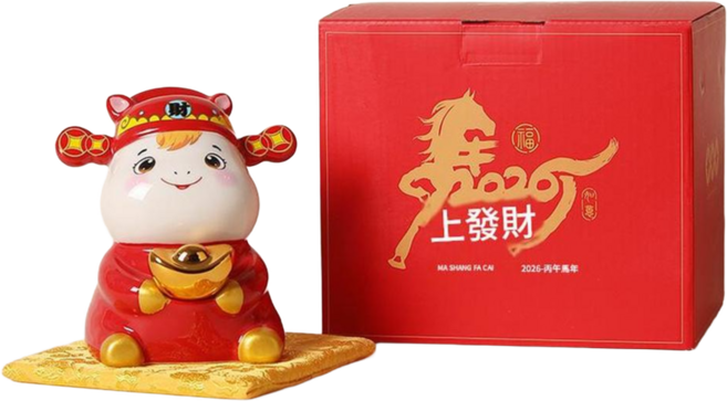 潑彩馬擺件 創意家居裝飾, 馬上發財擺件 - 禮盒包裝尺寸 高13cm寬115cm