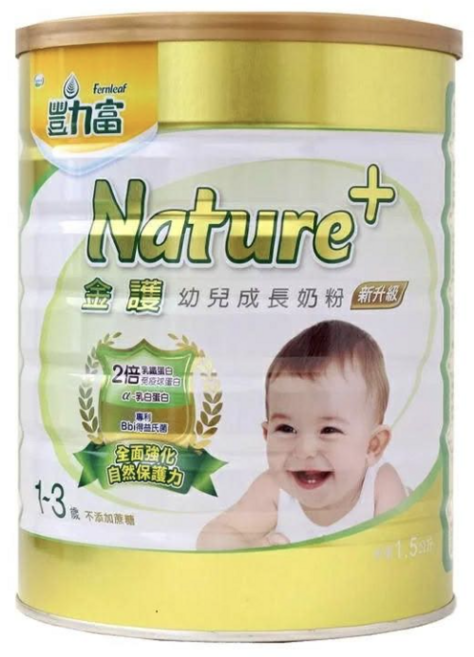 豐力富 Nature+ 幼兒成長奶粉 1-3歲 金護配方x4入, 1.5kg, 4個