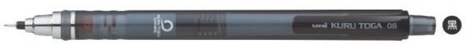 uni 三菱 KURU TOGA M5-450 自動旋轉鉛筆, 1支, 亮彩透明 黑 1支, N/A