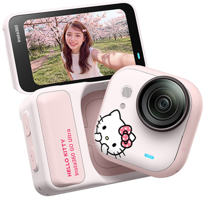 Insta360 GO Ultra Hello Kitty 聯名限定套組 運動攝影機, 粉色, Hello Kitty 聯名限定套裝