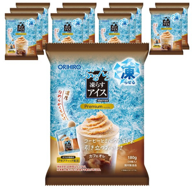 ORIHIRO 普倫託 冷凍冰品 高級咖啡歐蕾 10入, 12個, 180g