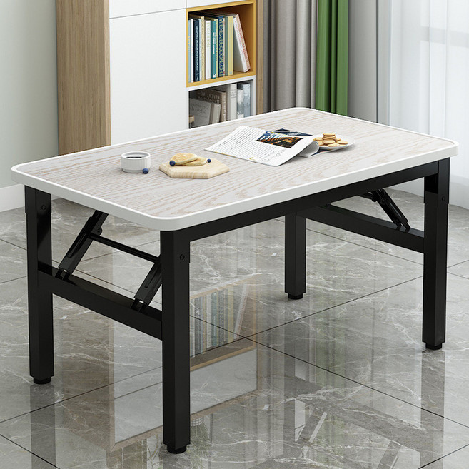 摺疊長方形餐桌 蘋果木紋 80cm*50cm*53cm, 白象木紋, 80cm*80cm*53cm