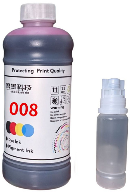 優墨 適用EPSON 商業用500ml 相容防水型 贈空瓶 L系列印表機 L15160 L6490 M2170, 紅 M(需統編請備註),001/003/005/008瓶, 008