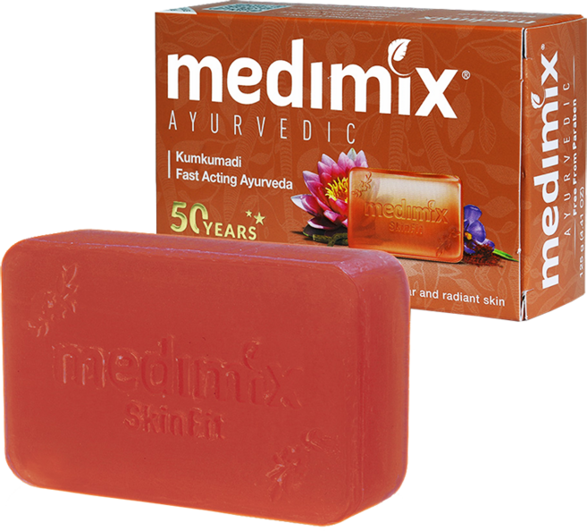medimix 印度草本 薑黃與摩洛哥堅果油 香皂 50週年紀念 125g, 藏紅花 125g, 1個