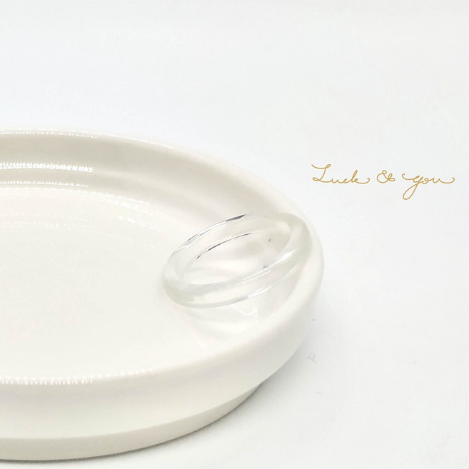 「Simple」黃色純色簡約細款樹脂壓克力戒指 食指中指無名指戒指