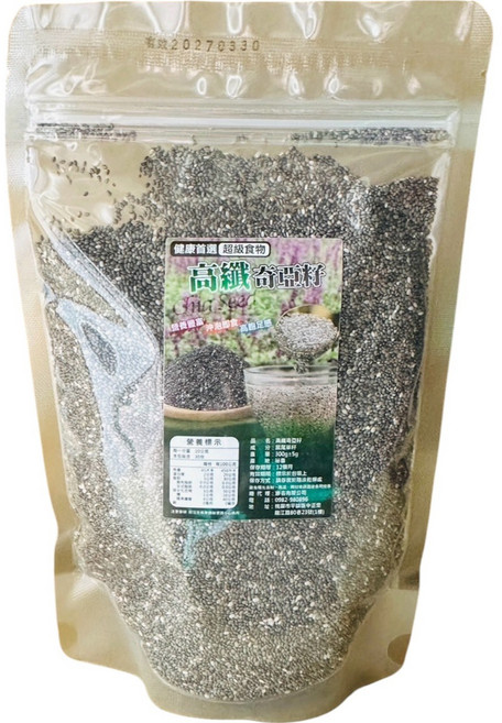 健康首選 超級食物 高纖奇亞籽, 1個, 300g
