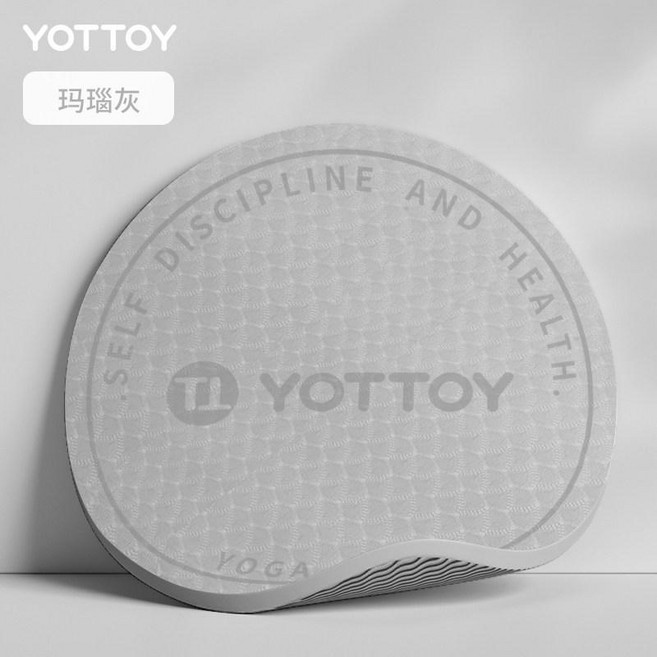 YOTTOY 超慢跑專用墊 減震防滑隔音靜音 加厚足底按摩墊, 1個, 瑪瑙灰,64x64cm8mm 初學者, 瑪瑙灰