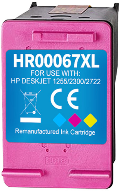 HP 67 67XL 高印量副廠墨水匣 抗升級版本 3YM57AA 適用 1212 2722 2723 4120 4220, 67XL 彩色, 1個
