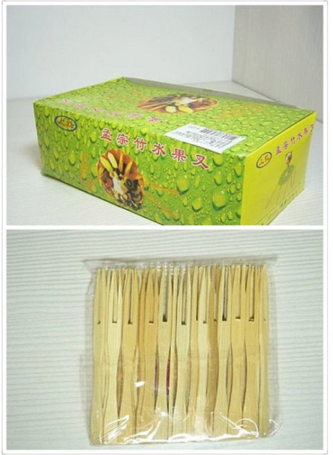 昀誠紙品 木質水果叉, 1個, 1盒