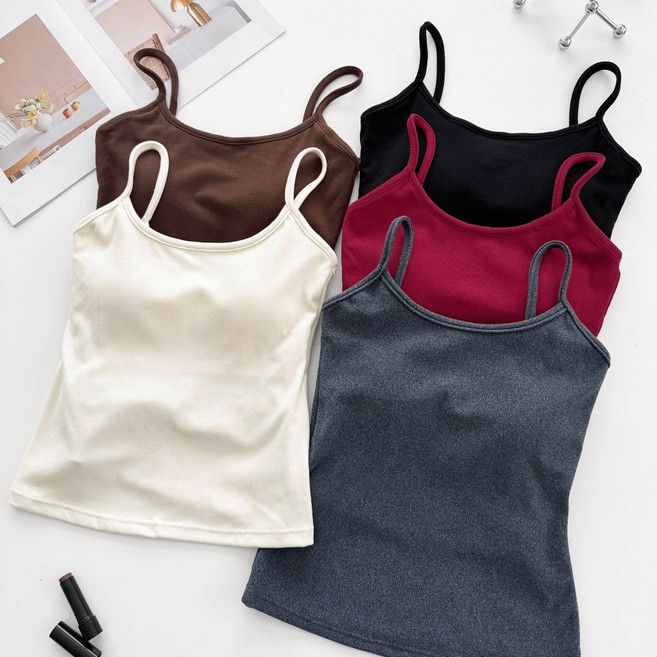 細肩帶磨毛胸墊小可愛 BRA TOP 背心 吊帶背心 細肩帶