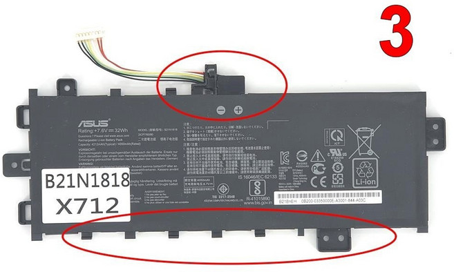 副廠 華碩 ASUS 電池 A512 A512FA A512FB F512DA F512DK F512F, 1個, B21N1818-固定腳3-保固三個月