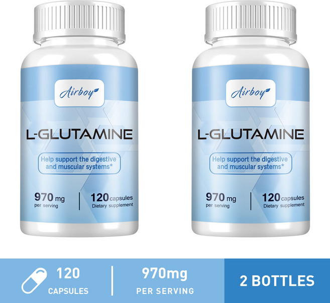 Airboy L-GLUTAMINE 膠囊,幫助支持消化與肌肉系統*, 240組