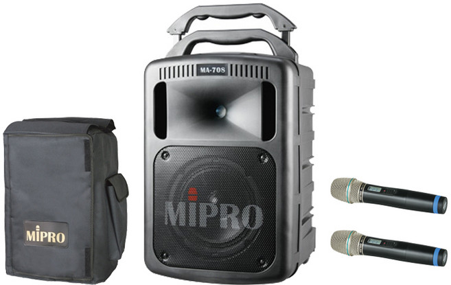 MIPRO MA-708 雙頻 豪華型無線擴音機, 無分色(含收納包), 1箱, 配2支手持麥克風
