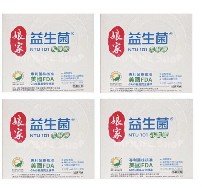 娘家 益生菌 NTU 101 乳酸菌, 1份, 4個, 1盒60包