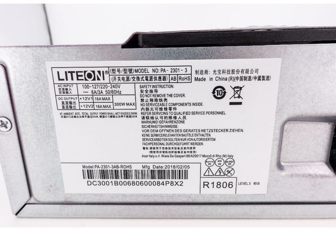 Liteon PA-2301-3 電源供應器 300W 適用 Acer 小機箱 支援 6P 顯示卡 4+4 8PIN, PW2024013-1
