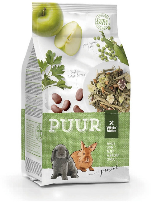 荷蘭偉特 PUUR 幼兔飼料 600g 成長配方 牙齒保健, 1個, 純天然幼兔 600g