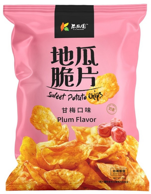 KK Orchard 甘梅口味地瓜脆片, 110g, 1個