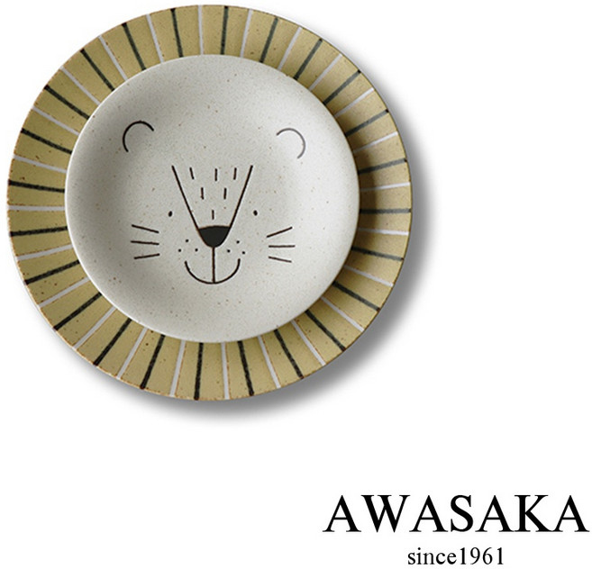 【AWASAKA粟坂】Mogu Mogu 萌萌動物餐盤《WUZ屋子》, 1個, 獅子