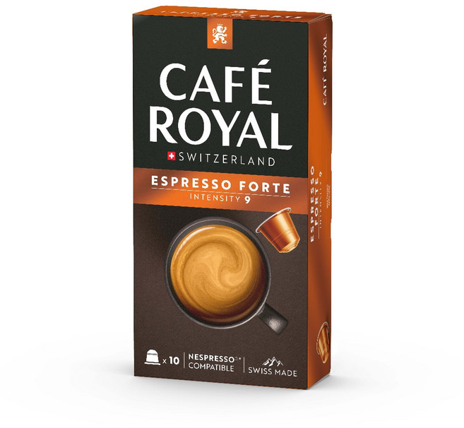 Cafe Royal 頂級咖啡膠囊 瑞士製造 10入裝 Nespresso 適用, 1個, 瑞士生產 頂級精品咖啡 特濃義式濃縮咖啡