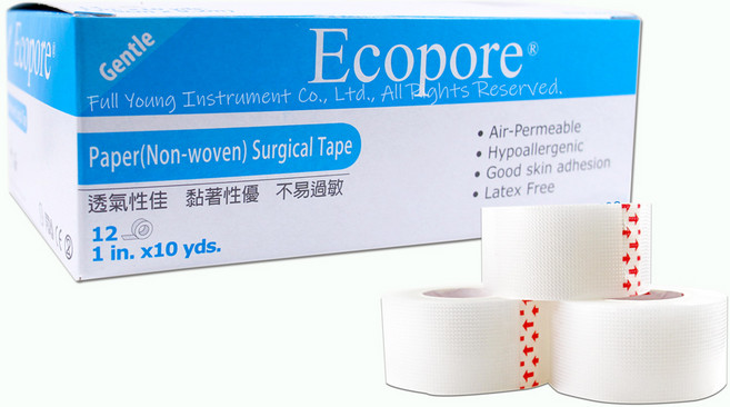 Ecopore 透氣醫療膠帶 一吋, 1套, 12捲