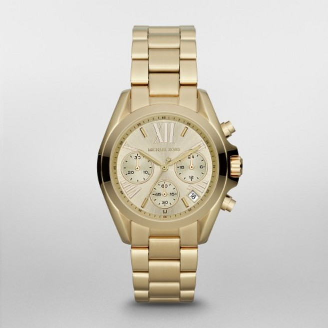 MICHAEL KORS 美式經典三眼計時亮金腕錶 MK5798