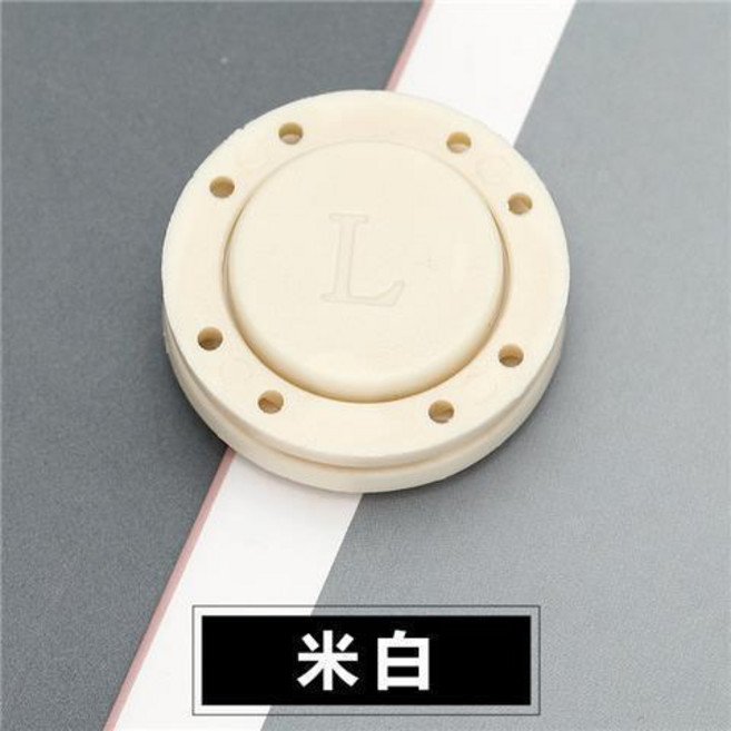 good 暗釦磁吸釦子吸鐵石強力磁鐵鈕釦金屬隱形免縫子母扣磁扣配件, 米白色 送針線 ,22mm 5顆裝, 1個