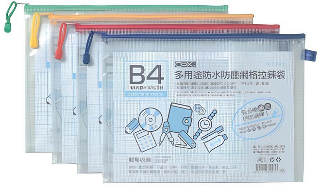 COX B4 多用途防水防塵網格橫式拉鍊袋, 1個