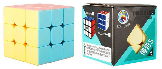 sengso 聖手傳奇S 三階魔方, 7903A - 10傳奇S三階馬卡龍色魔方60g, 1個