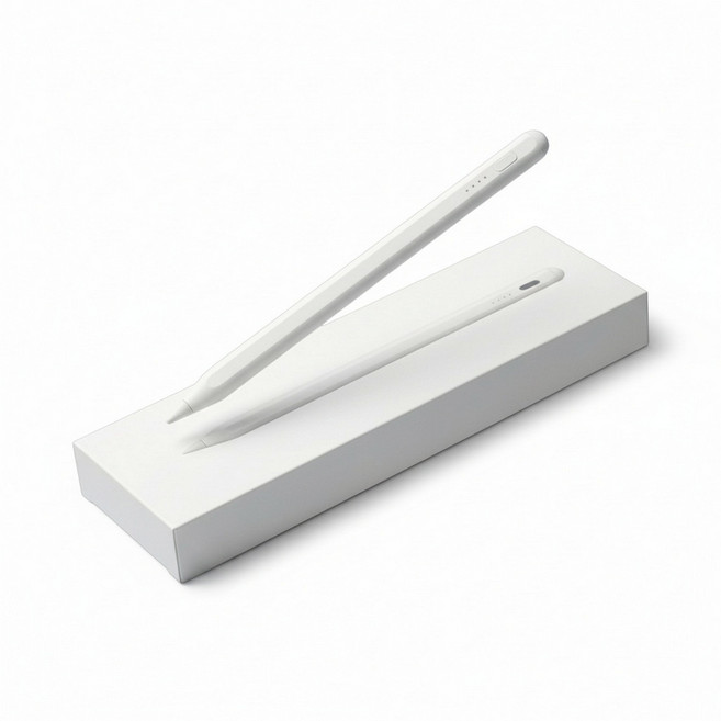【UP54W】手機平板通用款 4段燈號電量顯示 主動式觸控筆, 白, 1個