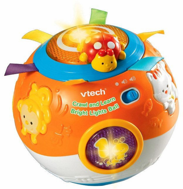 Vtech 炫彩聲光滾滾球, 1個, 橘