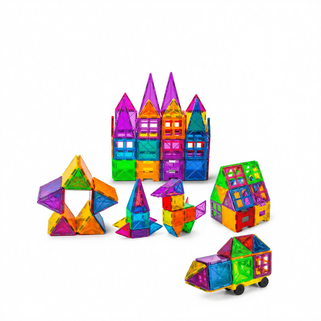 兒童益智磁力片 造型百變, 試玩版 48pcs, 1個