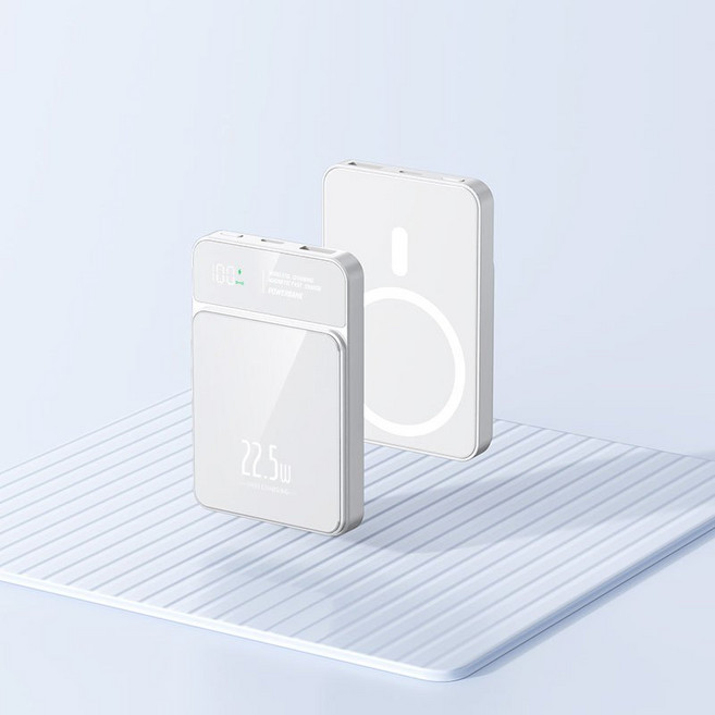 BSMI NCC雙認證產品 20000mAh 無線磁吸快充 行動電源 PD快充 無線充電 行動充 高清數顯 大容量 可上飛機, 白色【閃充3.0+冰點控溫】, 白色, W019 pro