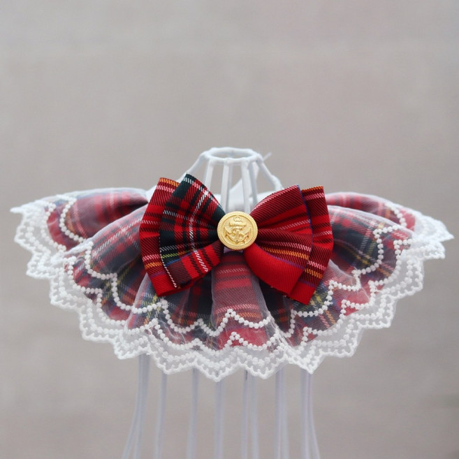 獅子王寵物 寵物裝飾領結, 1個, 9#彩格,【M】(適合頸圍約25~30cm), 9#彩格