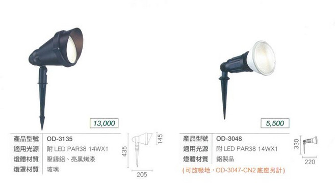 舞光 戶外照樹燈 聚光型 投射燈, OD-3048(含燈泡)