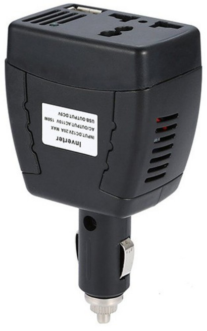 150W 車用電源轉換器 (12V轉110V) 汽車筆電充電 輕巧便攜 多重安全保護, 1個, 本產品