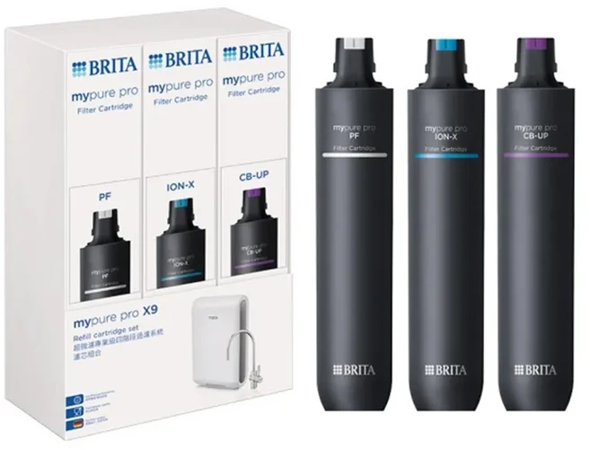 BRITA Mypure Pro X9 超微濾抑垢專業級濾芯組, 1個, 無香