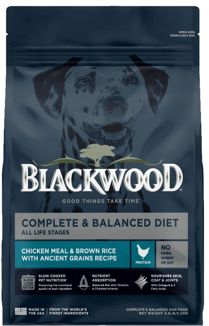 Blackwood 柏萊富 狗飼料 羊肉雞肉全齡犬配方, 1個, 柏萊富-無穀低敏純淨,10磅