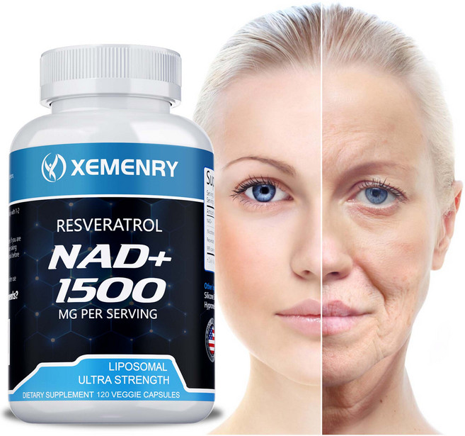 XEMENRY 輔酶NAD+ 1500mg 白藜蘆醇 膠囊, 120組